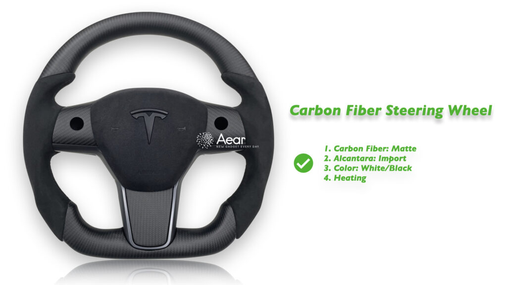 Carbon and Alcantara Round Wheel