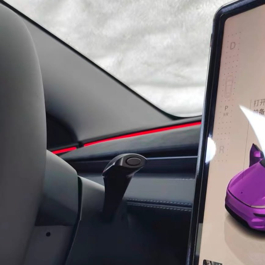 Tesla gear stalk with display
